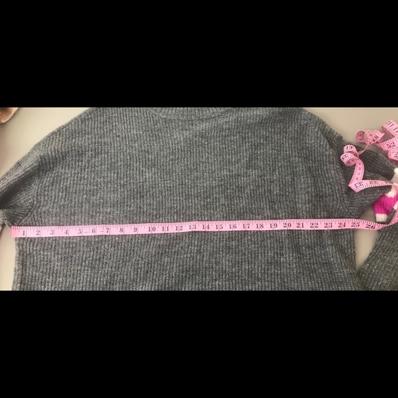 John + Jenn Varsity Stripe Mockneck Slate Sweater - Picture 7 of 8